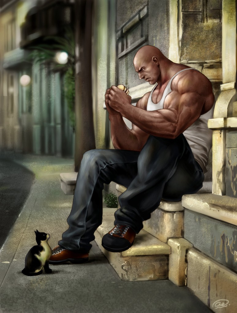big_man_and_a_cat__by_aenaluck-d5gobnm